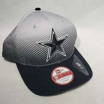 New Era 9Fifty Dallas Cowboys NFL Black Gray Line Fade Adjust Snapback Hat Cap - £28.02 GBP