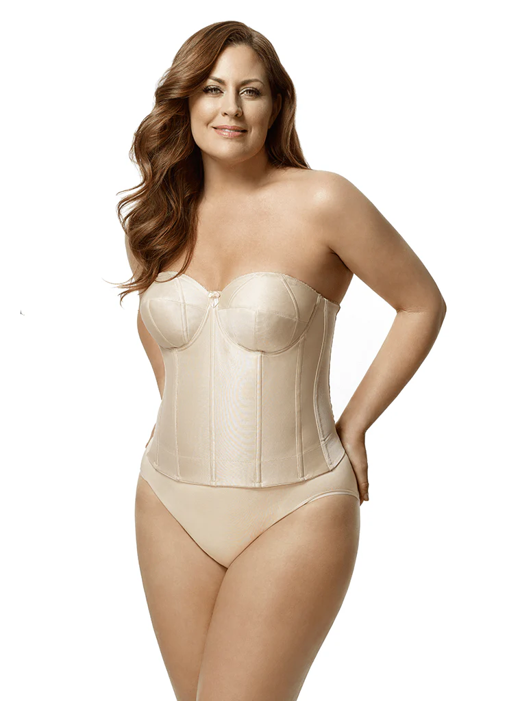 Beige Elila Smooth Longline Strapless Bra 6421 ~ Plus Sizes Available - $78.00