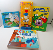 Lot of 4 Bible Based Board Books Children&#39;s Toddlers Veggie Tales and more - £6.81 GBP