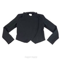 Elevenses Crop Blazer Womens Sz 2 Black Long Sleeve Rayon Blend Business... - £18.37 GBP