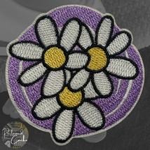 Three Daisy in a Cluster Iron On Patch Embroidered Craft Applique - $5.50 CAD