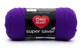 RED HEART Super Saver Yarn, Amethyst, 7 Oz, 364 Yards, No Dye Lot - $7.95