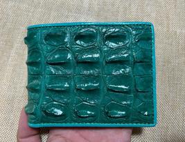 Genuine Turquoise Alligator Crocodile Skin Bifold Leather Men Wallets 007 - £30.80 GBP