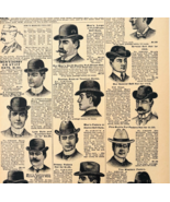 1969 Men&#39;s Bowler Hats 1901 Repro Advertisement Sears Fashion Clothing D... - $35.05 CAD