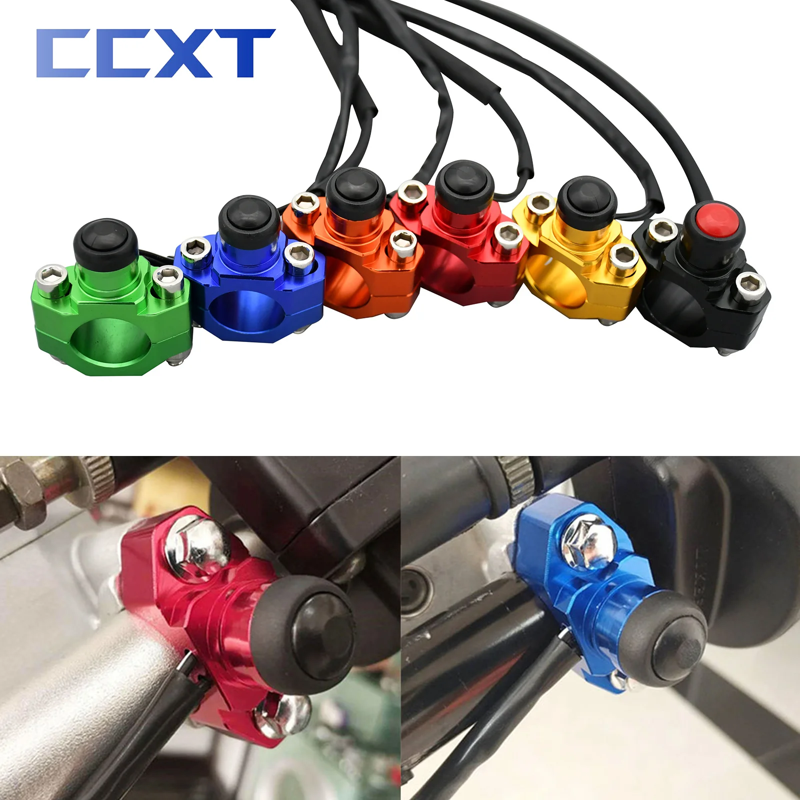 CNC Universal Motorcycle Engine Stop Start Kill Switch Momentary Push Button - £11.22 GBP+