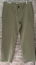 Haggar Pants Mens 36 (37)x29 Chino Khaki Cotton Straight Leg Everyday NEW - £28.30 GBP