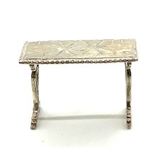 Vtg Sterling Victorian Style Center Table Figure Miniature Doll House Co... - $69.30