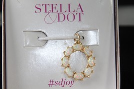 Stella &amp; Dot Charm (new) GOLD MOMENTO OPAL STONE LETTERS - O - C913GO - £19.37 GBP
