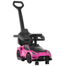 3-in-1 Ride on Push Car Maserati Licensed Sliding Car with Music-Pink - ... - $100.19