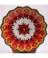 Corsica Home Tivoli Ceramic Plate Handcrafted Beautiful Colorful Red Plate  - £8.45 GBP