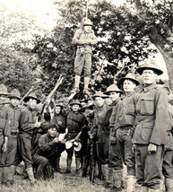 WWI 12th Infantry Red Scare Mock Hanging Army Soldiers Hazing Rppc Postcard - £62.73 GBP
