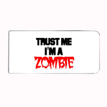 Metal Money Clip Bills Card Metal Holder Clip Rectangle Funny Zombie D2 - $218.19 MXN