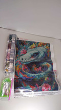 5D Diamond Painting Kit Snake Flower Picture Embroidery Crystal Craft DIY Art - £7.39 GBP