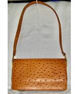 VINTAGE “HIGH FASHION, CANADA” UNDER-THE-ARM EMBOSSED OSTRICH LEATHER HA... - $58.41