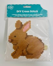 Bunny Beginner Cross Stitch Kit New Rainy Day Project for Ages 6+ - $4.94