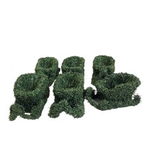 6 Greenery Covered Sleigh Decoration Holidays Table Floral Arrangement V... - £27.44 GBP