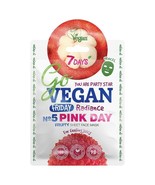3X Chinese Sheet Face Mask Radiance 7DAYS Go Vegan Pink Day 25g - £18.29 GBP
