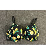 Victoria Secret PINK Size 32DD Wear Everywhere Push-Up Black With Lemon ... - $17.76