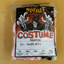 Spirit Halloween Adult 50’s Poodle Skirt Costume  Size S-Medium  4-8 - £11.61 GBP