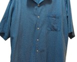 Talbots men&#39;s seersucker shirt sleeve blue plaid button front shirt L large - £12.30 GBP