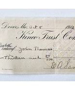 1912 Kineo Trust Company Bank Check E.A. Sampson Dover Maine Signed 880 ... - $370.74 MXN 1912 Kineo Trust Company Bank Check E.A. Sampson Dover Maine Signed 880 ... - $370.74 MXN