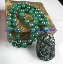 Free Shipping - good luck  Hand-carved Natural Green jadeite jade tiger jade bea - £23.97 GBP