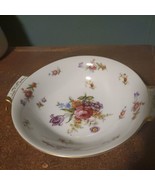 Dresdenia By Sango China Round Serving Bowl Floral With Gold Etching 194... - $16.67 CAD