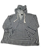 J.Crew Womans Baja Beach Hoodie Size S Small White-Blue Striped/Pullover... - $30.00