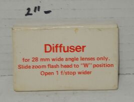 Diffuser For 28mm Wide Angle Lenses Only - $9.85