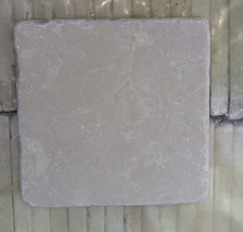 8UU78 Stone &quot;Tile&quot;, 42 Pcs, 3-7/8&quot; X 3-7/8&quot; X 3/8&quot;, Looks Like Limestone To Me - £14.88 GBP