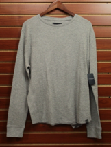 NEW Men&#39;s Lucky Brand Waffle Weave Crew Neck Thermal Shirt Grey Large $5... - $32.66