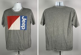 Jeep Red White Blue Logo T Shirt Mens Large Gray Cotton - $23.71