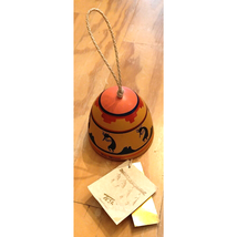 Vintage Tesa Southwestern Hand Painted Pottery Wind Chime Navaho Copper ... - $8.86