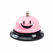 ASIAN HOME Call Bell, 3.35 Inch Diameter, Metal Bell, Pink Smiley Face, Desk Bel - £5.17 GBP+