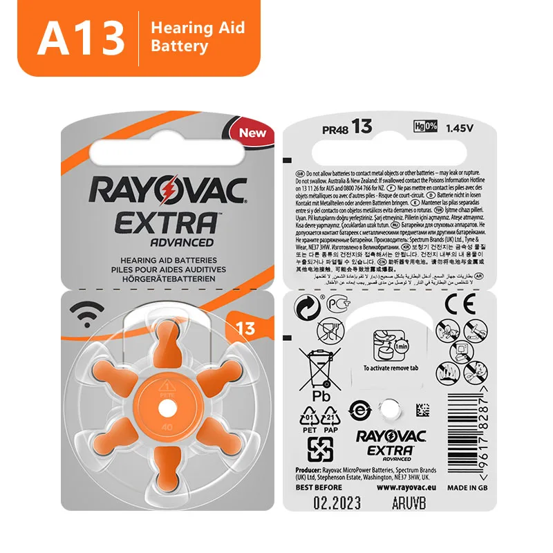 60 PCS Rayovac Extra High Performance Hearing Aid Batteries. Zinc Air 13 / P13 / - £53.74 GBP