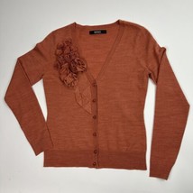 Badgley Mischka Lightweight Cardigan Sweater Floral Coquette Barbiecore ... - £22.27 GBP