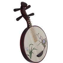 Yueqin Moon lute moon guitar painted Chinese traditional musical instrum... - £286.96 GBP