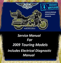 2009 Harley Davidson Touring Models Workshop Service Repair Maintenance ... - $24.95