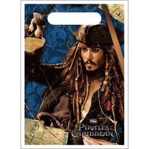 Pirates of The Caribbean 4 Party Favor Treat Loot Bags 8 Per Package NEW - £3.10 GBP