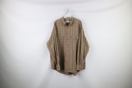 Vintage Gap Mens XL Faded Heavyweight Double Pocket Collared Button Shirt Plaid - £35.01 GBP
