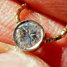 Earth mined Diamond Station Deco Pendant Necklaces 14k Gold Box Chain 18... - $2,177.01