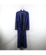 Vintage 70s Streetwear Mens Large Satin Striped Velour Belted Bath Robe ... - $83.35 CAD