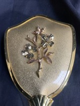 Vintage Gold Flower Vanity Hand Held BRUSH - £11.25 GBP