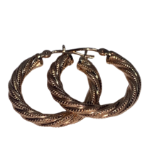 Twisted Small Hoop Earrings 14K - £123.90 GBP