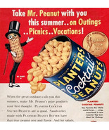 1956 Planters Salted Peanuts Advertisement Peanut Butter Oil Snacks DWQQ2 - €25,58 EUR