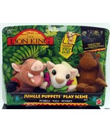Mattel Lion King Jungle Puppets Play Scene Set Pumbaa Nala Monkey 1994 Toy - £19.37 GBP