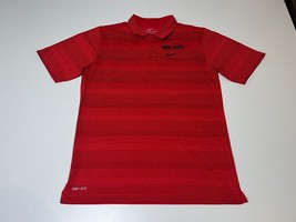 Ohio State Buckeyes Nike Dri-Fit Red Striped Polo Shirt – Small - £11.98 GBP