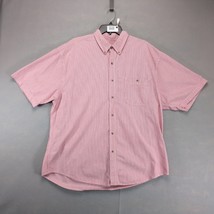 Vtg Y2K Eddie Bauer Red Striped Seersucker Button Down Shirt Men&#39;s XL Sh... - $460.26 MXN