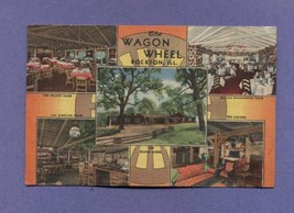 Vintage Linen Postcard 1969 Wagon Wheel Restaurant Rockton Illinois IL - £3.90 GBP