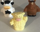Tomy Animals Toys Lot Of 3  Cow Sheep Horse T7 - $5.93
